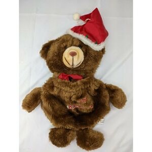 Jasco Brown Bear Stocking Sack Plush 15 Inch Merry Christmas Stuffed Animal Toy